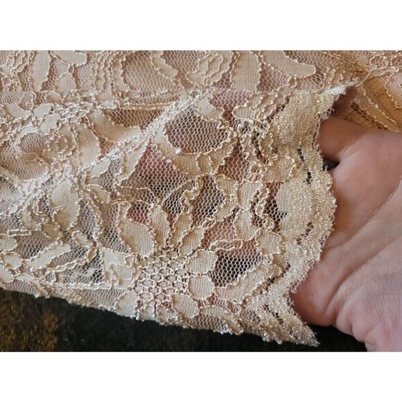 Calvin Klein Dress Women's 2 Blush Fluted Lace Sheath Floral Mini Formal - Picture 6 of 6